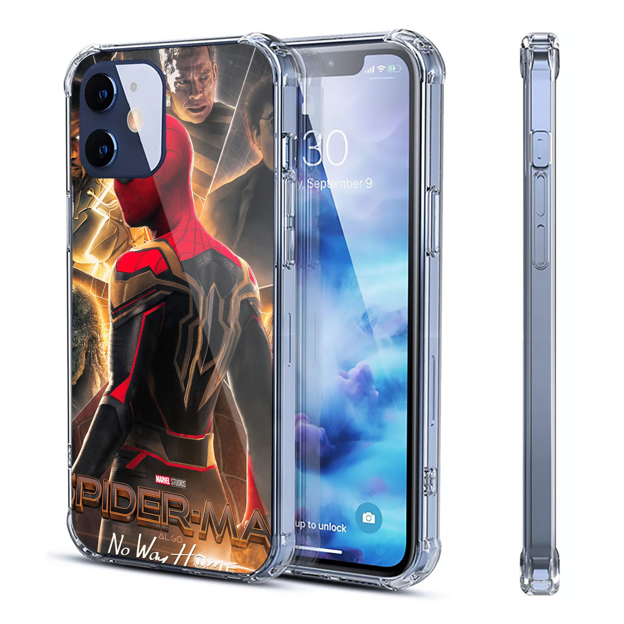 （画像用） Spider Man スパイダーマン 【iPhone 12シリーズ対応】透明スマホケース（クリアソフトケース）